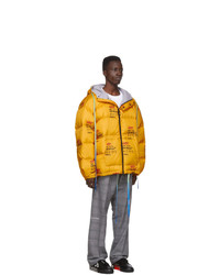 Off-White Yellow Down Industrial Puffer Jacket