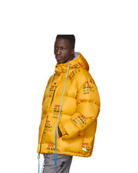 Off-White Yellow Down Industrial Puffer Jacket