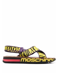 Yellow Print Sandals