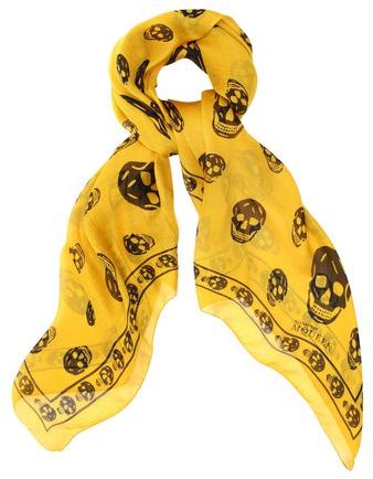 alexander mcqueen classic skull scarf