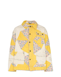 Bode Patchwork Flower Quilted Cotton Jacket