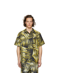 DOUBLE RAINBOUU Black And Yellow Tiger Palm Shirt