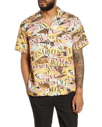 Saturdays Nyc Canty Decade Graphic Button Up Camp Shirt
