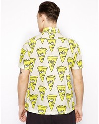 Lazy Oaf Short Sleeve Shirt In Stuffed Crust Print, $116 | Asos