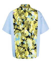 MSGM Palm Tree Print Button Up Shirt