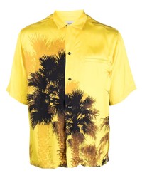 Laneus Palm Tree Short Sleeve Shirt