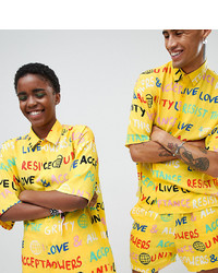 ASOS DESIGN X Glaad Shirt Co Ord In Scribble Print