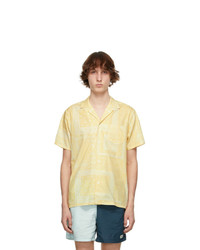 Bather Yellow And White Bandana Camp Short Sleeve Shirt