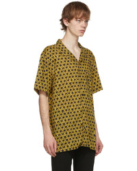 Levi's Yellow Black Star Fruit Cubano Short Sleeve Shirt