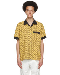 Beams Plus Yellow Combination Color Print Short Sleeve Shirt