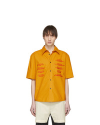 Chin Mens Yellow Love Intl Short Sleeve Shirt