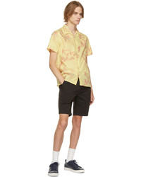 Ps By Paul Smith Yellow Print Short Sleeve Shirt