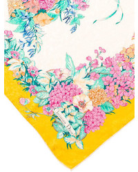 Christian Dior Silk Floral Print Scarf