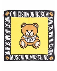 Moschino Teddy Bear Print Silk Scarf