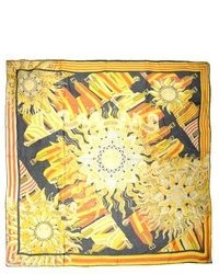 TheDapperTie Yellow Paisley Print Scarf Scarf 030