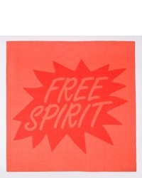 Paul Smith Yellow Cotton Free Spirit Print Scarf