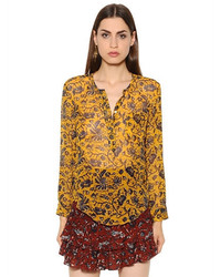 Etoile Isabel Marant Printed Silk Crpon Shirt