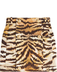 Balmain Animal Print Skirt