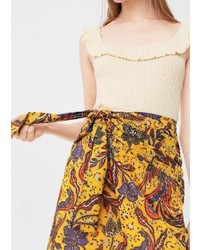 Mango Floral Print Skirt