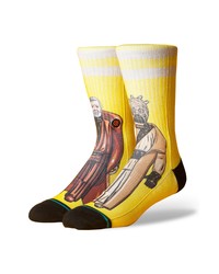 Yellow Print Socks