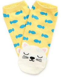 Forever 21 Dreaming Cat Ankle Socks