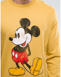 Asos Sweatshirt With Distressed Mickey Print