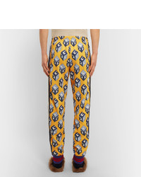 Gucci Tapered Printed Satin Jersey Sweatpants