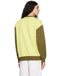 JW Anderson Khaki Yellow Printed Sweatshirt