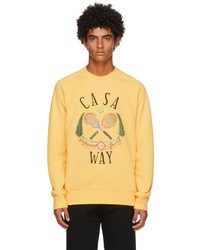 Casablanca Yellow Casa Way Tennis Club Sweatshirt