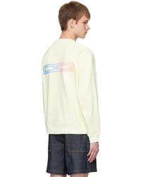 Solid Homme Yellow Embroidered Sweatshirt