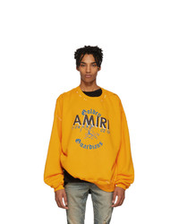 Amiri Yellow Oversized Team Logo Sweatshirt
