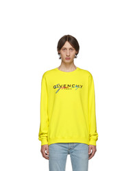 Givenchy Yellow Signature Logo Sweatshirt