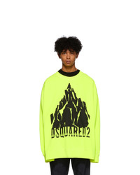 DSQUARED2 Yellow Slouch Fit Sweatshirt