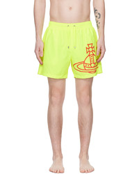 Vivienne Westwood Yellow Printed Swim Shorts