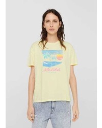 Mango Printed Cotton T Shirt