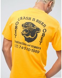 Obey T Shirt With Crashnburn Back Print