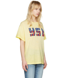 Saint Laurent Yellow Usa T Shirt