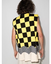 Stefan Cooke Checkerboard Sleeveless Vest