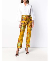 Etro Embroidered Brocade Slim Fit Trousers