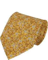 Salvatore Ferragamo Floral Ramage Fox Print Neck Tie