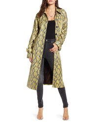 Yellow Print Trenchcoat