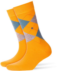 Yellow Print Wool Socks