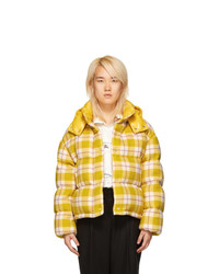 Moncler Yellow Check Down Caille Jacket