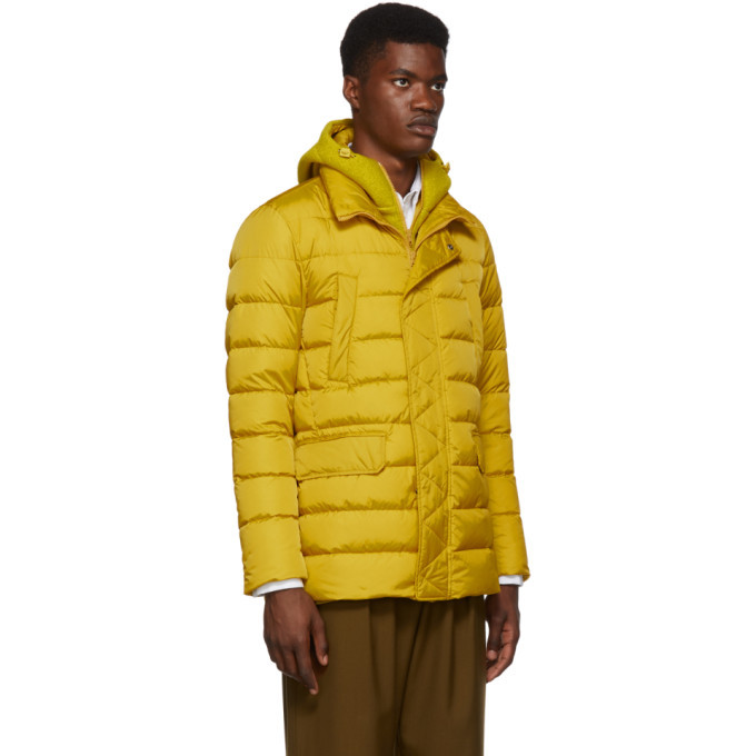 Herno Yellow Down Chamonix And Scuba Coat, $308 | SSENSE | Lookastic