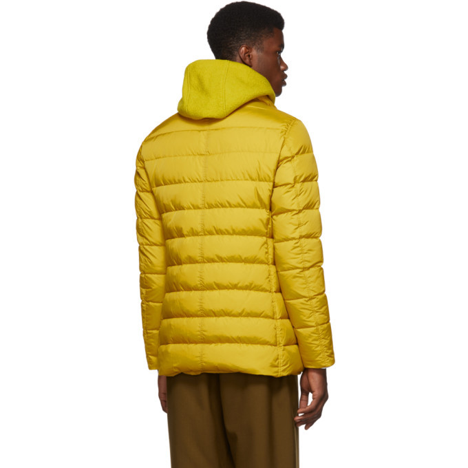 Herno Yellow Down Chamonix And Scuba Coat, $308 | SSENSE | Lookastic