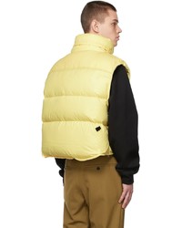 Ader Error Yellow Down Cropped Gilet Vest