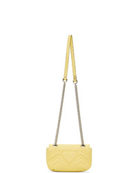 Gucci Yellow Mini Gg Marmont 20 Shoulder Bag