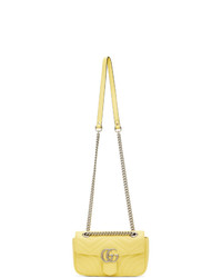 Gucci Yellow Mini Gg Marmont 20 Shoulder Bag