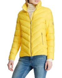 Yellow Quilted Puffer Jacket