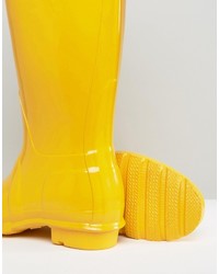 Hunter Original Tall Gloss Yellow Wellington Boots